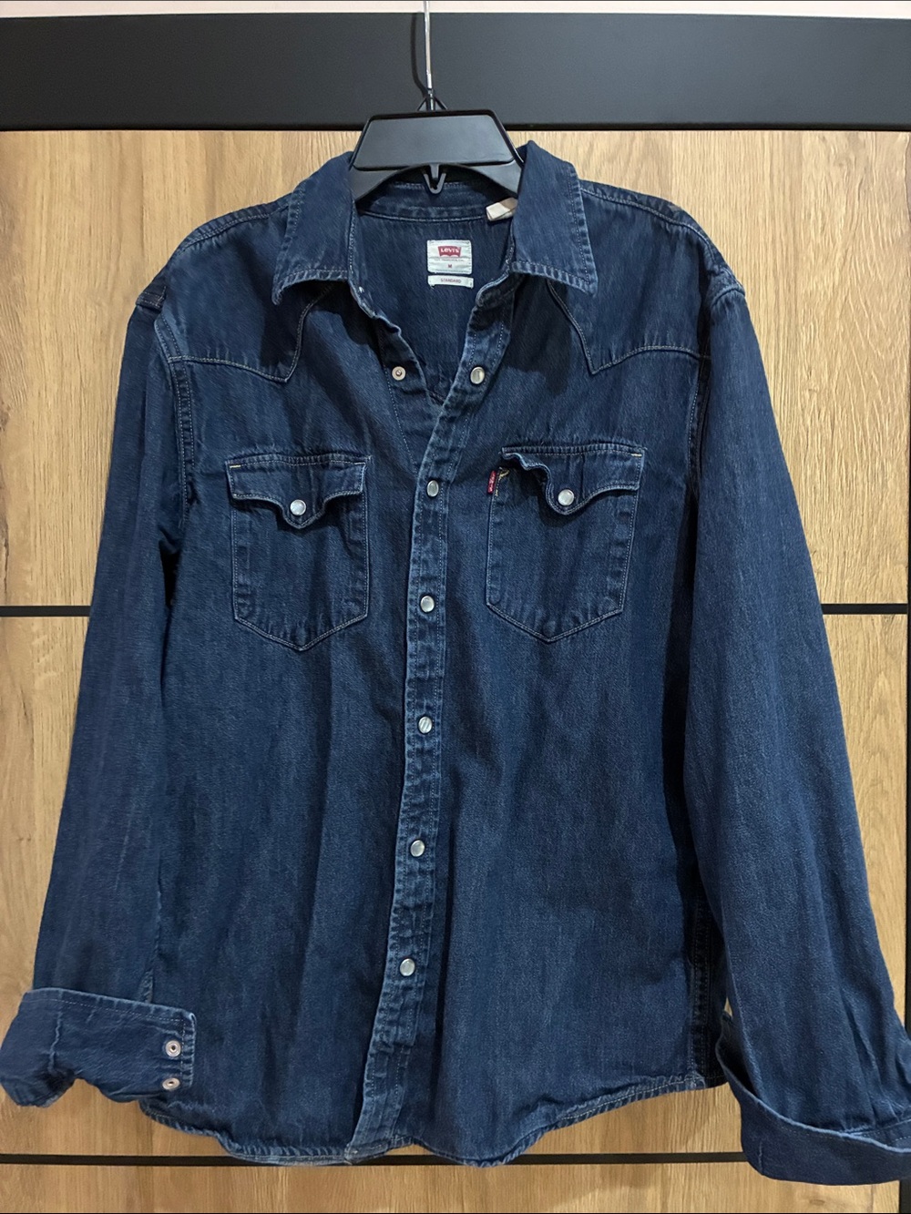 Levi's Men's Indigo Denim Western Button-Down Shirt